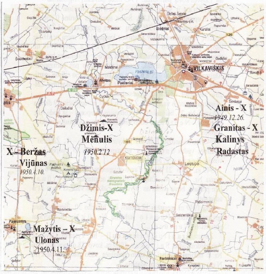 Tauro apygardos partizanų žūties vietos